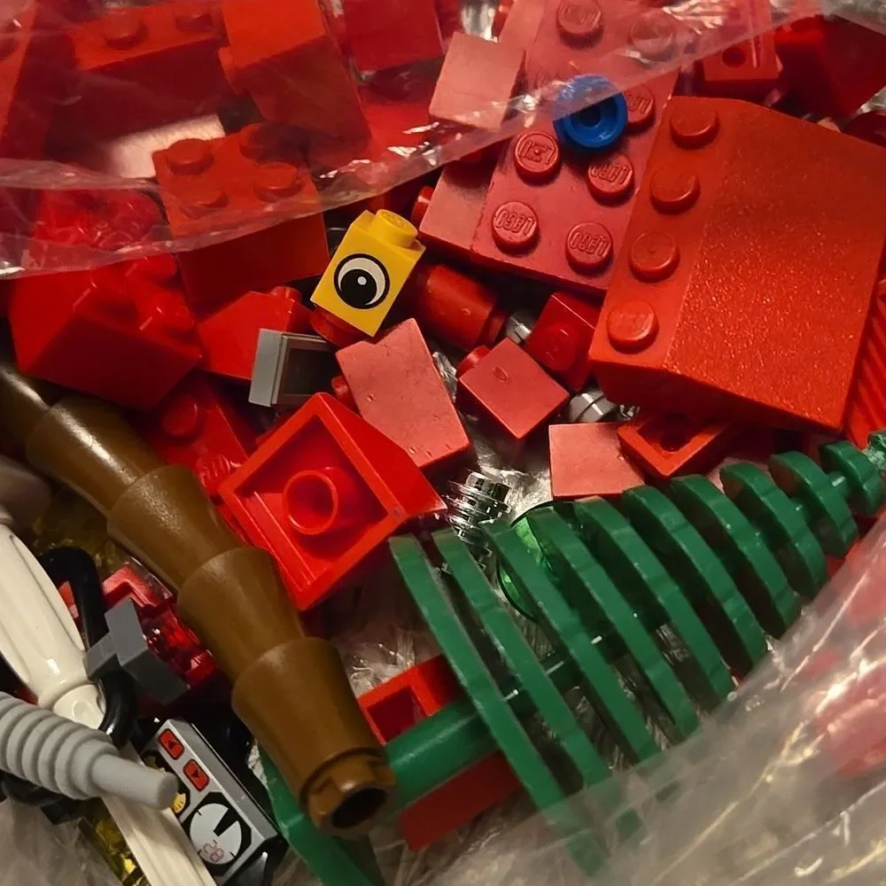 LEGO DUPLO tyco car LOT custom pieces vintage reds as seen colorful bag blocks
